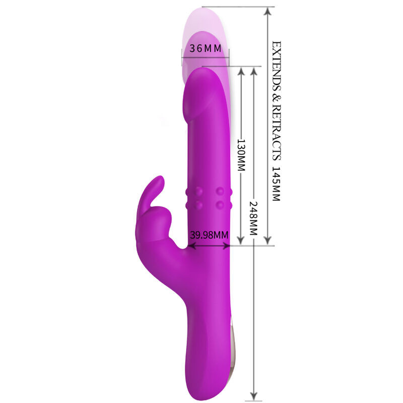 PRETTY LOVE - REESE VIBRATOR WITH PURPLE ROTATION 5 