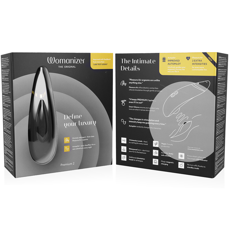 WOMANIZER - PREMIUM 2 KLITORALSTIMULATOR SCHWARZ 6 