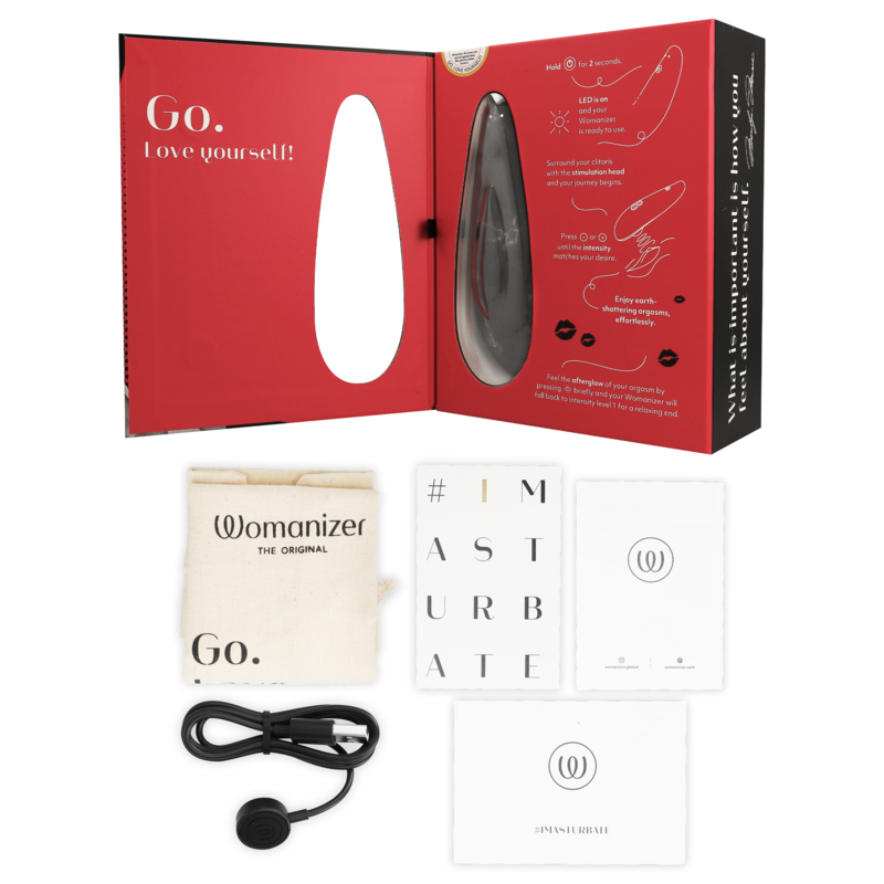 WOMANIZER - MARILYN MONROE CLASSIC 2 KLITORALSTIMULATOR AUS SCHWARZEM MARMOR 5 