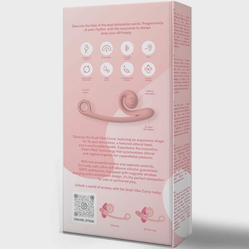 SNAIL VIBE - CURVE VIBRATOR PEACH 4 