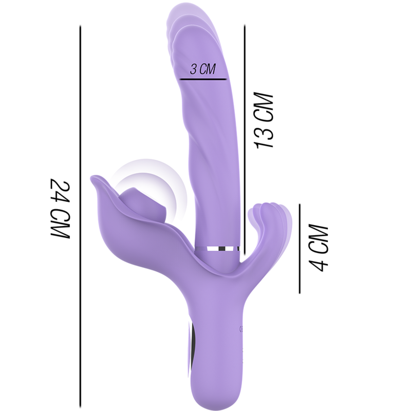 INTENSE - BILLIE MULTIFUNCTION RECHARGEABLE VIBRATOR SUCTION & PULSING PURPLE 3 