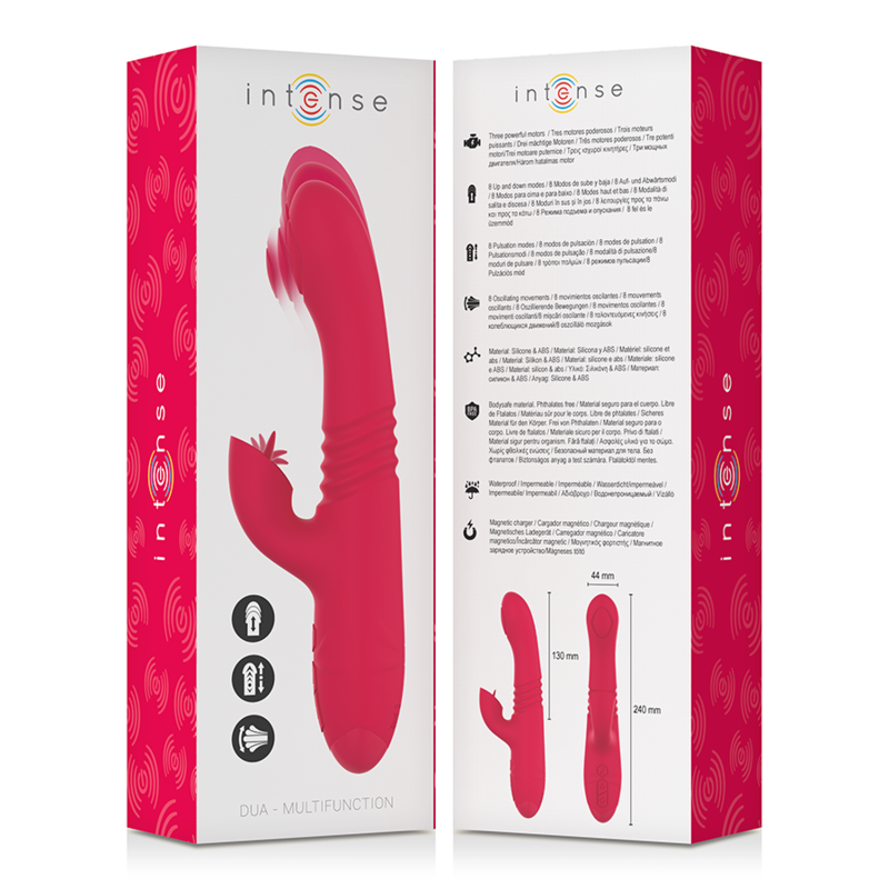 INTENSE - VIBRATEUR UP & DOWN RECHARGEABLE MULTIFONCTION DUA AVEC LANGUE ROUGE 5 