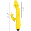 INTENSE - TOKY MULTIFUNCTION VIBRATOR UP & DOWN WITH CLITORAL STIMULATOR YELLOW 3 