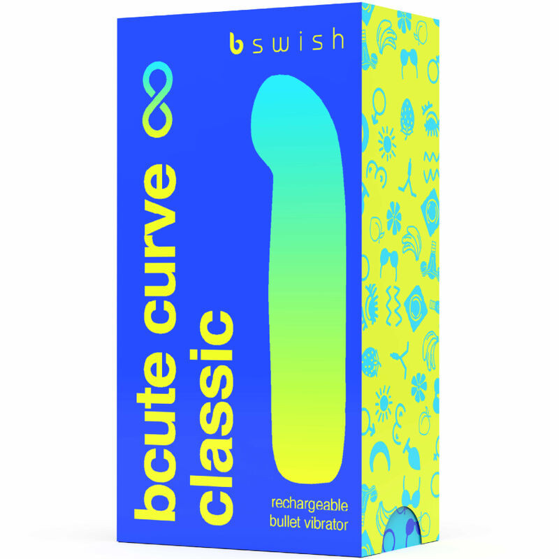 B SWISH - BCUTE CURVE INFINITE KLASSISCHER WIEDERAUFLADBARER VIBRATOR AUS BLAUEM SILIKON 3 