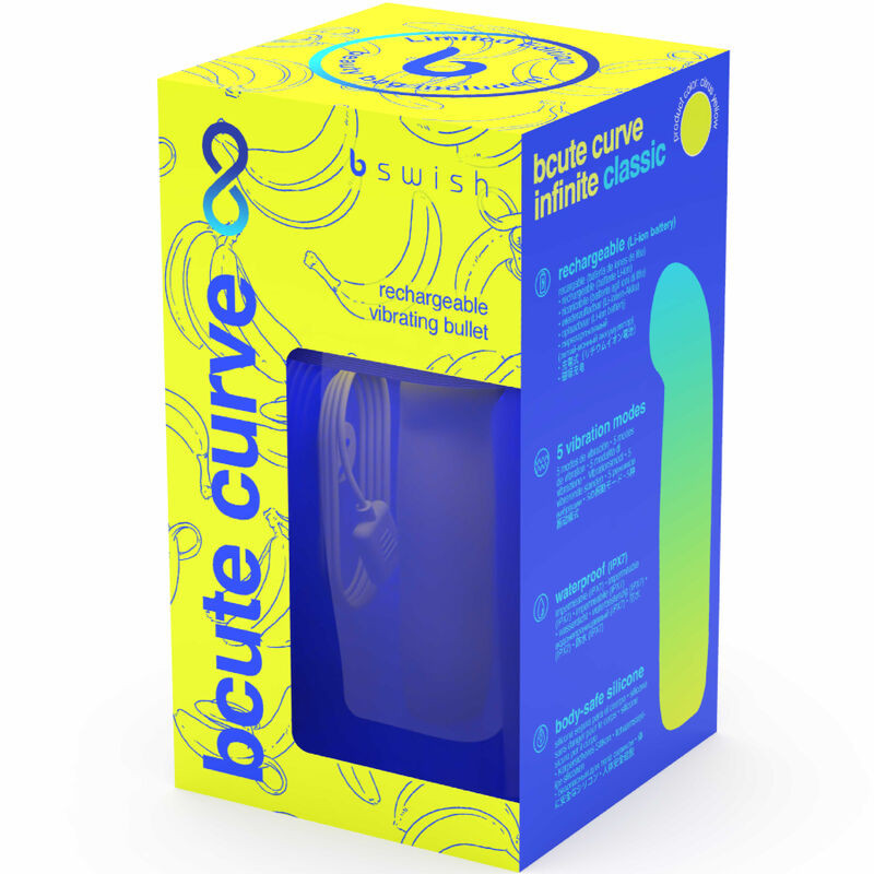 B SWISH - BCUTE CURVE INFINITE CLASSIC VIBRATORE IN SILICONE RICARICABILE EDIZIONE LIMITATA GIALLO 5 