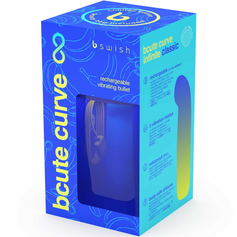 B SWISH - VIBRATEUR RECHARGEABLE EN SILICONE BLEU BCUTE CURVE INFINITE CLASSIC ÉDITION LIMITÉE 5 