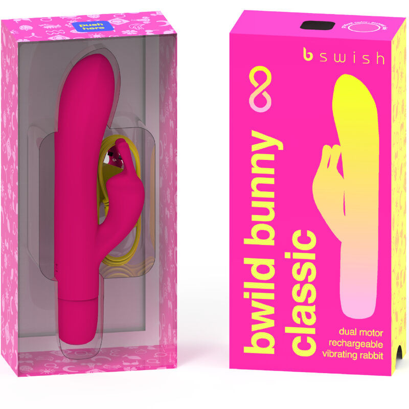 B SWISH - BWILD BUNNY INFINITE CLASSIC RECHARGEABLE VIBRATOR PINK SILICONE 1 