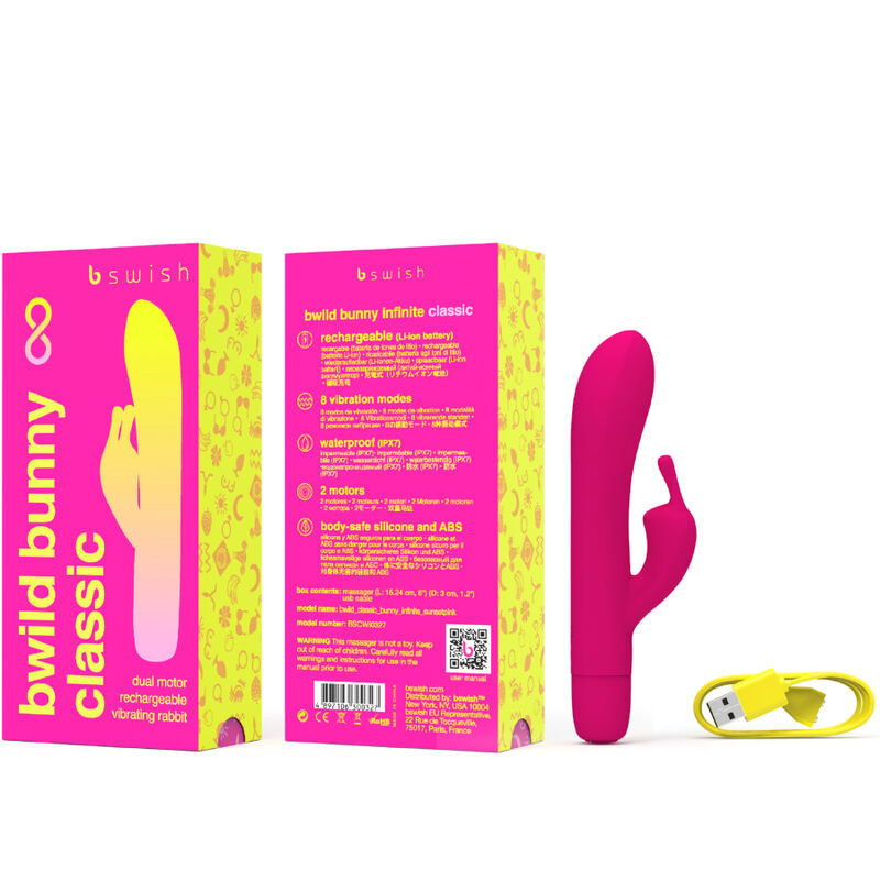 B SWISH - BWILD BUNNY INFINITE KLASSISCHER WIEDERAUFLADBARER VIBRATOR ROSA SILIKON 2 