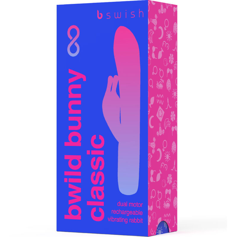 B SWISH - BWILD BUNNY INFINITE KLASSISCHER WIEDERAUFLADBARER VIBRATOR AUS BLAUEM SILIKON 3 