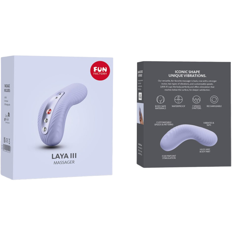 FUN FACTORY - LAYA III RECHARGEABLE LAY-ON VIBRATOR SOFT VIOLET 5 