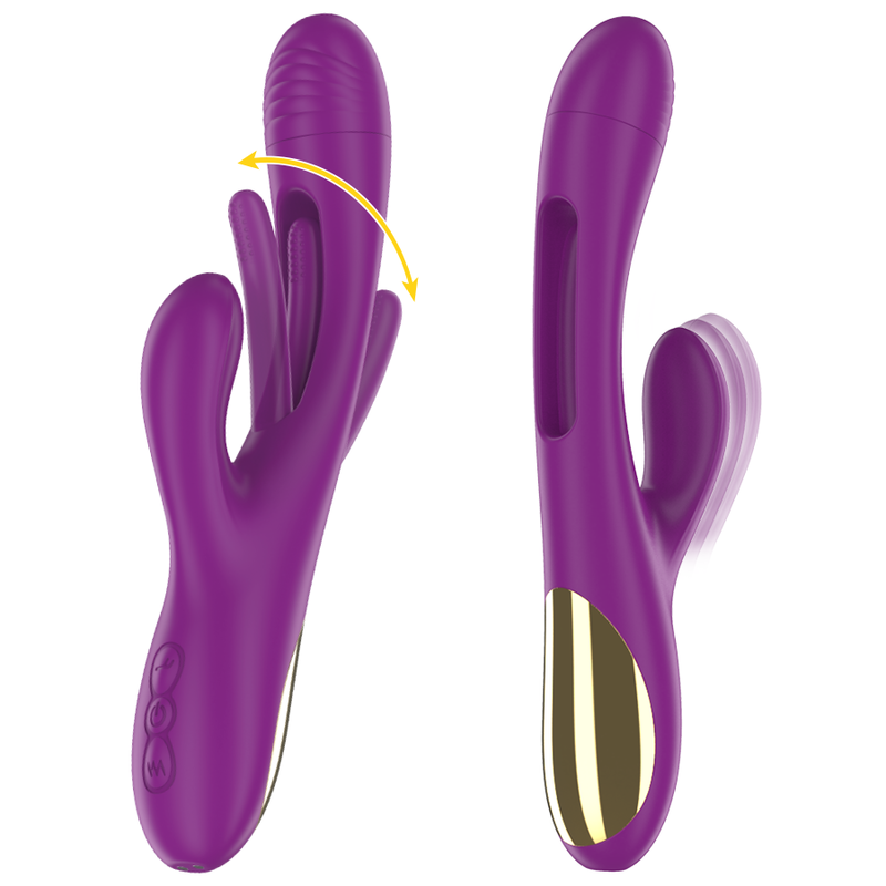 INTENSE - APOLO VIBRATEUR MULTIFONCTION RECHARGEABLE 7 VIBRATIONS AVEC LANGUE OSCILLANTE VIOLET 2 