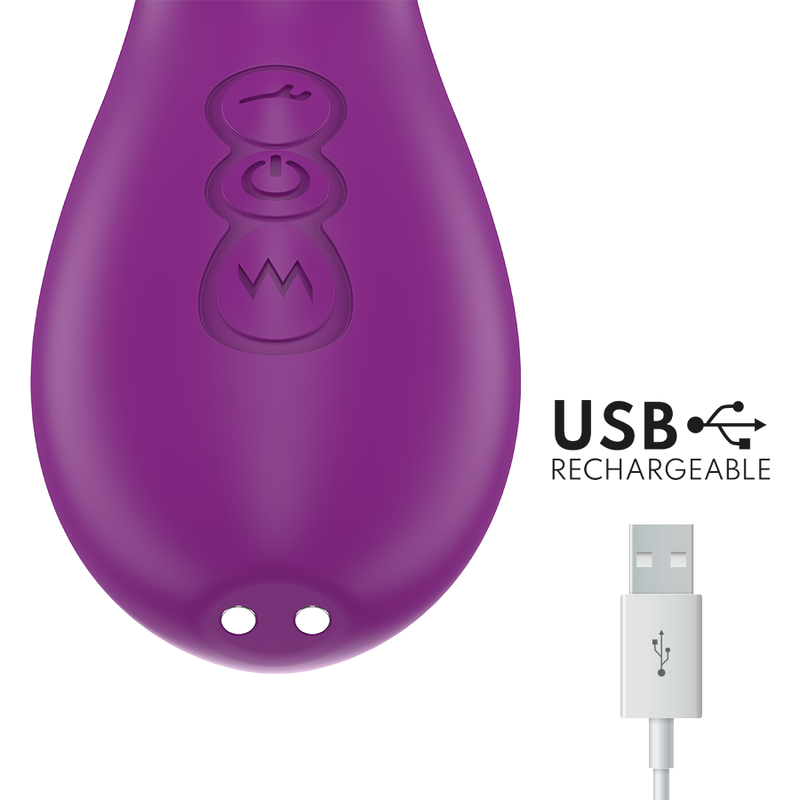 INTENSE - APOLO VIBRATEUR MULTIFONCTION RECHARGEABLE 7 VIBRATIONS AVEC LANGUE OSCILLANTE VIOLET 6 