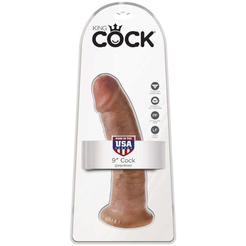 KING COCK - PENE REALISTICO 21.7 CM CARAMEL 5 