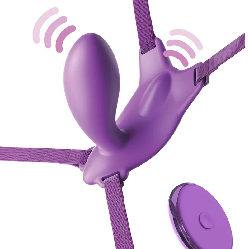 FANTASY FOR HER - PETTORINA G-SPOT BUTTERFLY CON VIBRATORE, RICARICABILE E TELECOMANDO VIOLA 1 