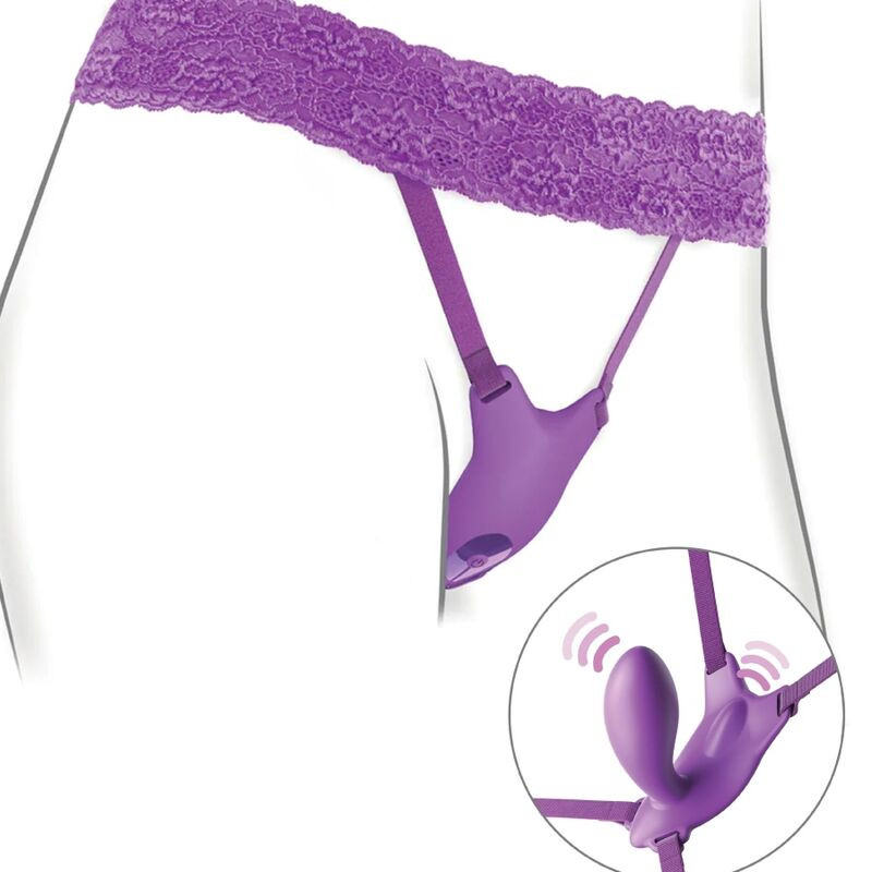 FANTASY FOR HER - PETTORINA G-SPOT BUTTERFLY CON VIBRATORE, RICARICABILE E TELECOMANDO VIOLA 3 