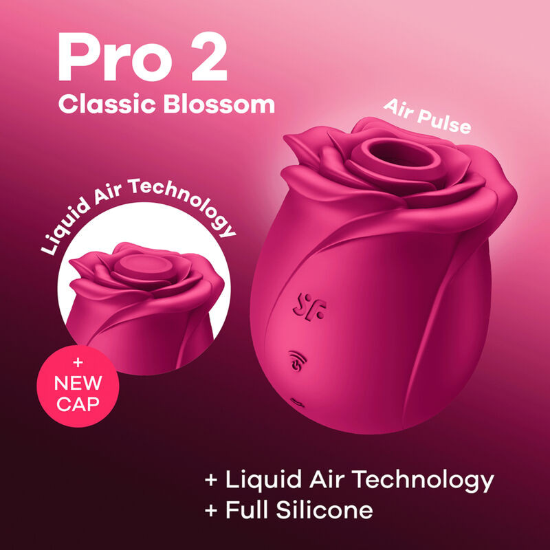 SATISFYER - AIR PULSE PRO 2 CLASSIC BLOSSOM VIBRATOR 7 