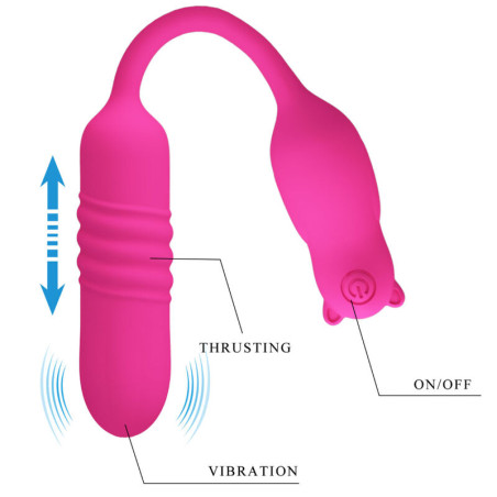 PRETTY LOVE - NOBIKUMA PINK SILICONE VIBRATING BULLET 5 