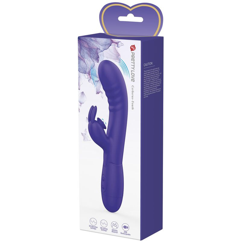 PRETTY LOVE - CERBERUS YOUTH VIOLET RABBIT VIBRATOR 8 