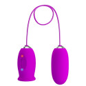 PRETTY LOVE - VIBRATEUR RECHARGEABLE DAISY DUAL EGG VIOLET 1 