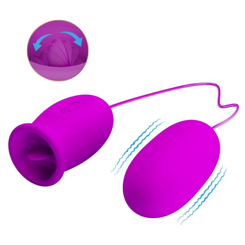 PRETTY LOVE - DAISY DUAL EGG RECHARGEABLE VIBRATOR PURPLE 2 