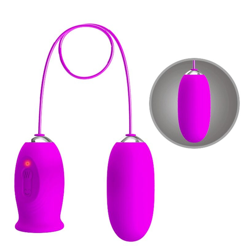 PRETTY LOVE - VIBRATEUR RECHARGEABLE DAISY DUAL EGG VIOLET 4 