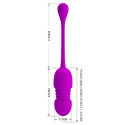 PRETTY LOVE - CALLIE PURPLE RECHARGEABLE VIBRATING EGG 4 