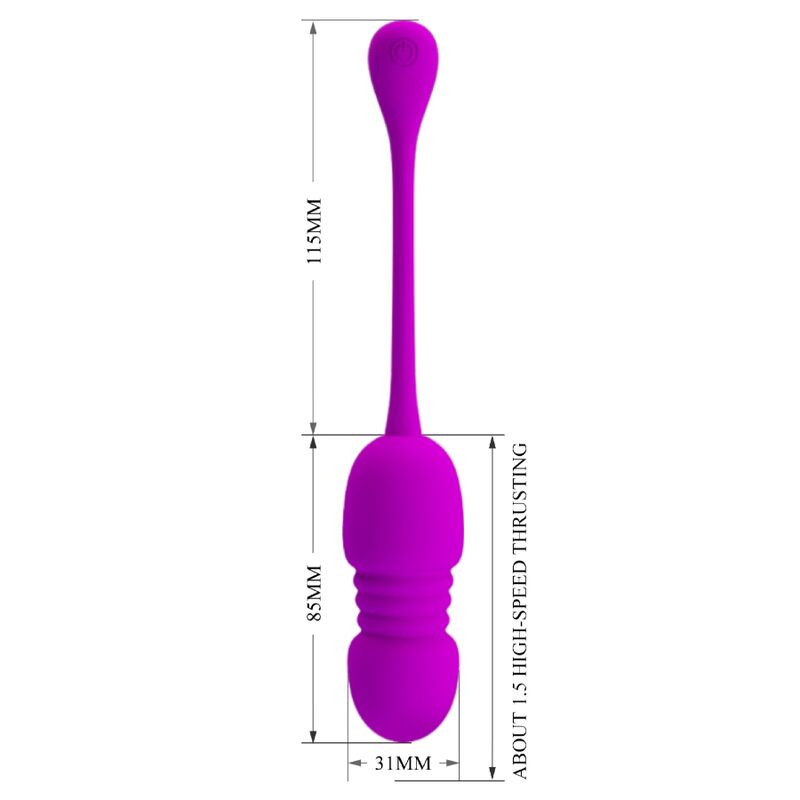 PRETTY LOVE - CALLIE PURPLE RECHARGEABLE VIBRATING EGG 4 