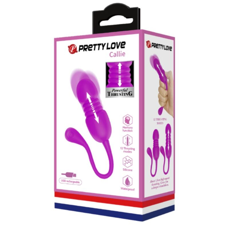 PRETTY LOVE - CALLIE PURPLE RECHARGEABLE VIBRATING EGG 6 