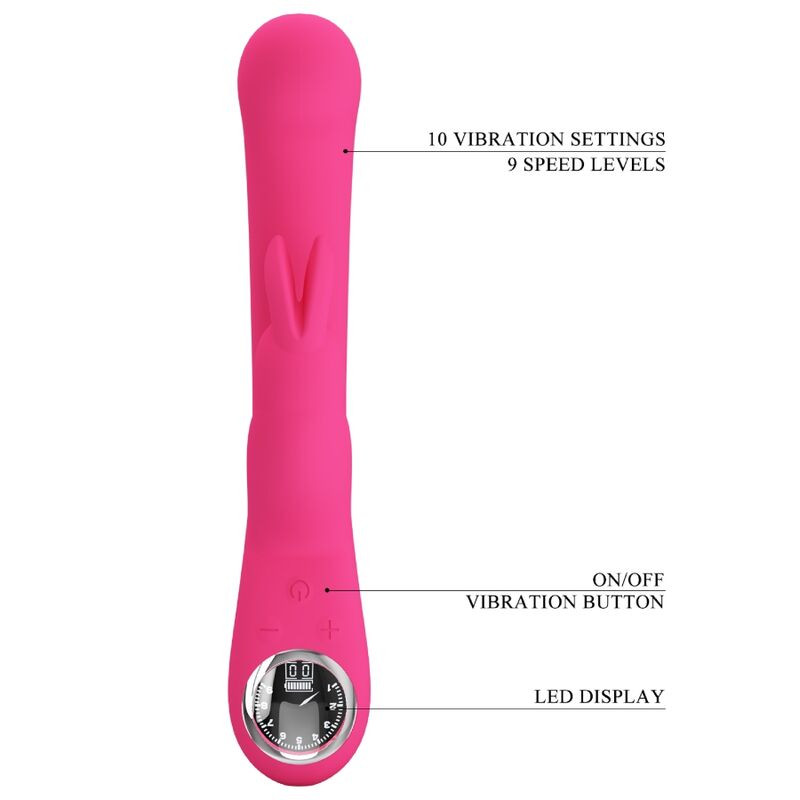 PRETTY LOVE - VIBRATEUR LAMAR LAPIN ET POINT G ROSE 8 