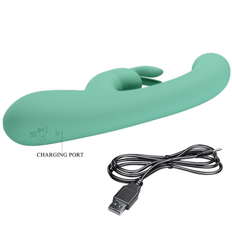 PRETTY LOVE - VIBRATEUR LAMAR LAPIN ET POINT G VERT 6 