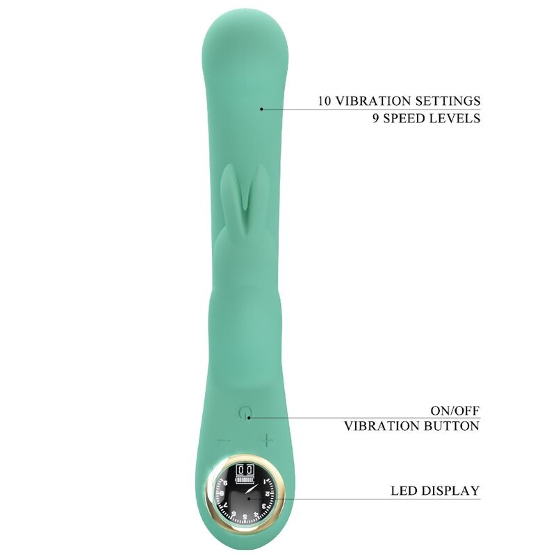 PRETTY LOVE - VIBRATEUR LAMAR LAPIN ET POINT G VERT 7 