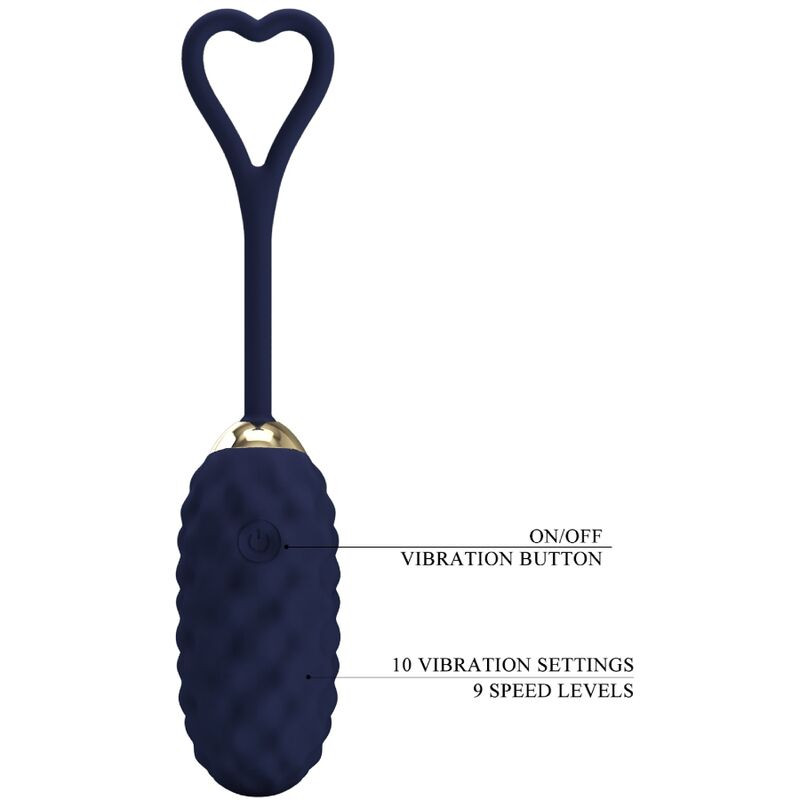 PRETTY LOVE - UOVO VIBRANTE CON TELECOMANDO BLU VIVIAN 5 