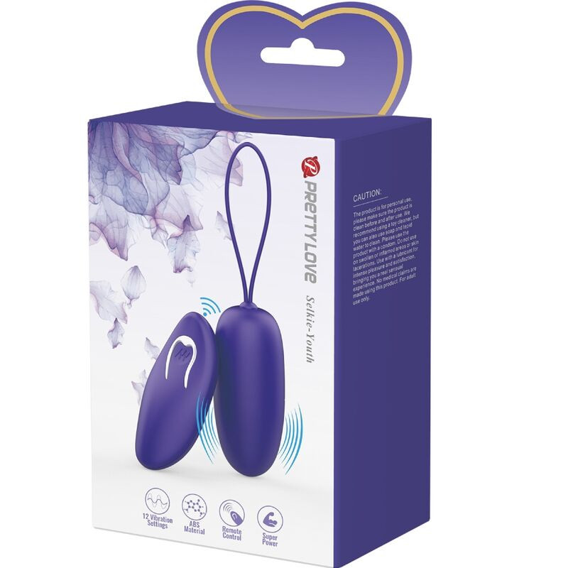 PRETTY LOVE - SELKIE YOUTH MINI VIBRATING EGG VIOLET REMOTE CONTROL 7 