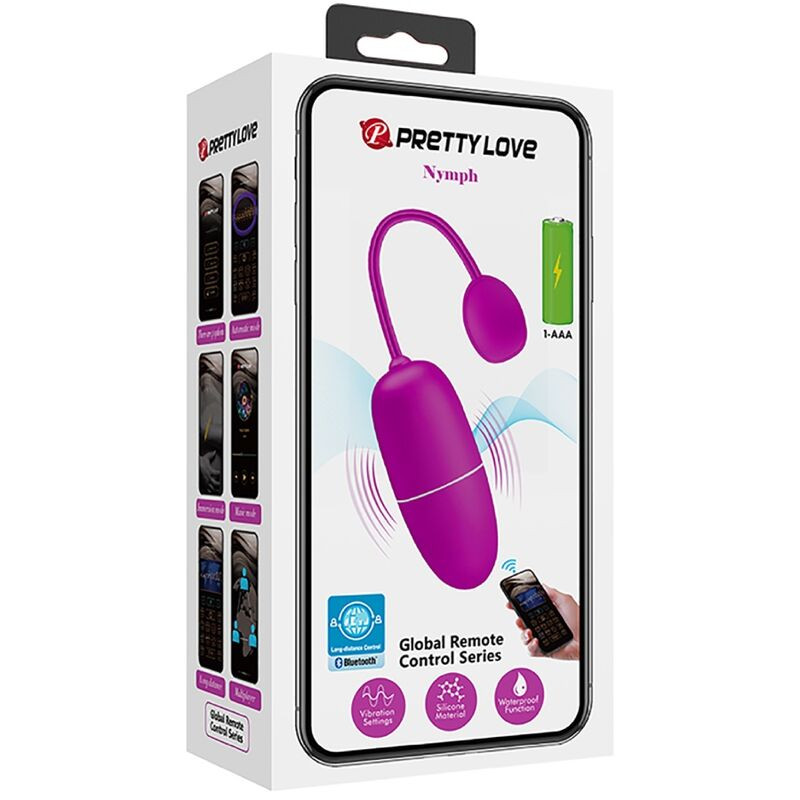 PRETTY LOVE - NINFA UOVO VIBRANTE APP CONTROLLATO VIOLA 15 