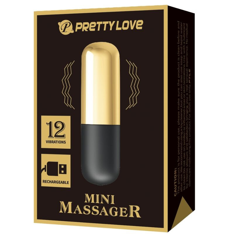 PRETTY LOVE - VIBRATORE BULLET RICARICABILE DORATO 6 