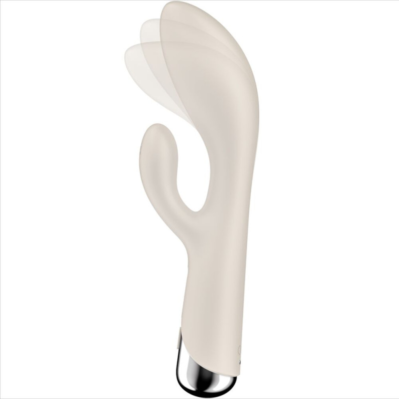 SATISFYER - SPINNING RABBIT 1 CLITORIS ET STIMULATION DU POINT G BEIGE 4 