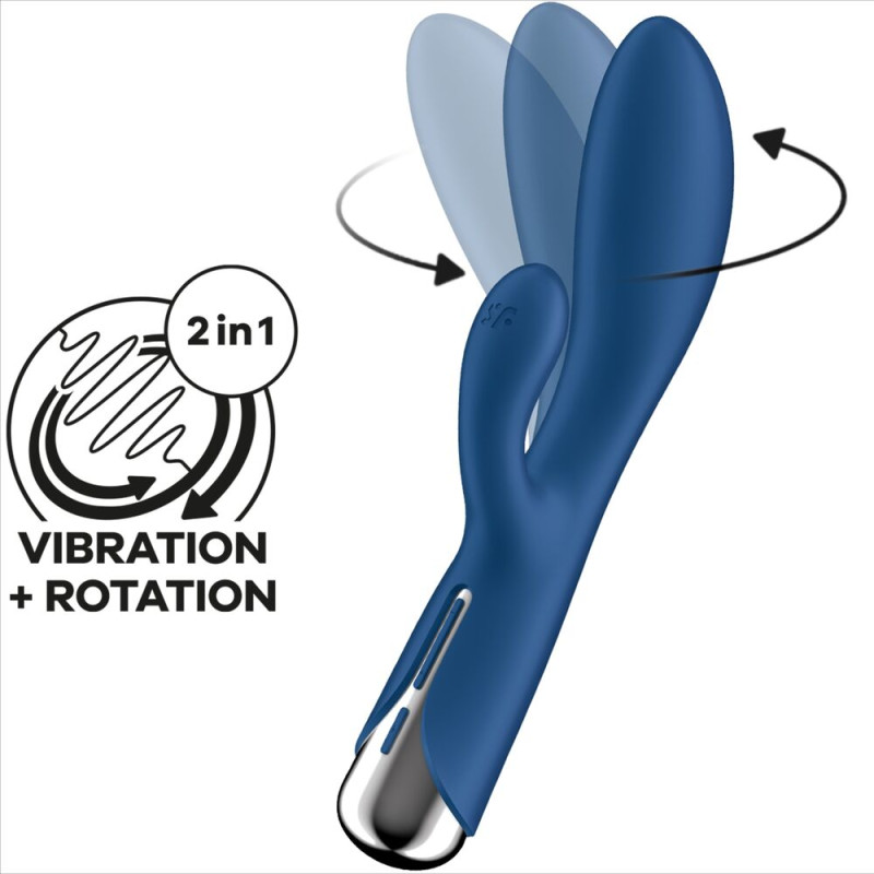 SATISFYER - SPINNING RABBIT 1 STIMOLAZIONE CLITORIDE E PUNTO G BLU 5 