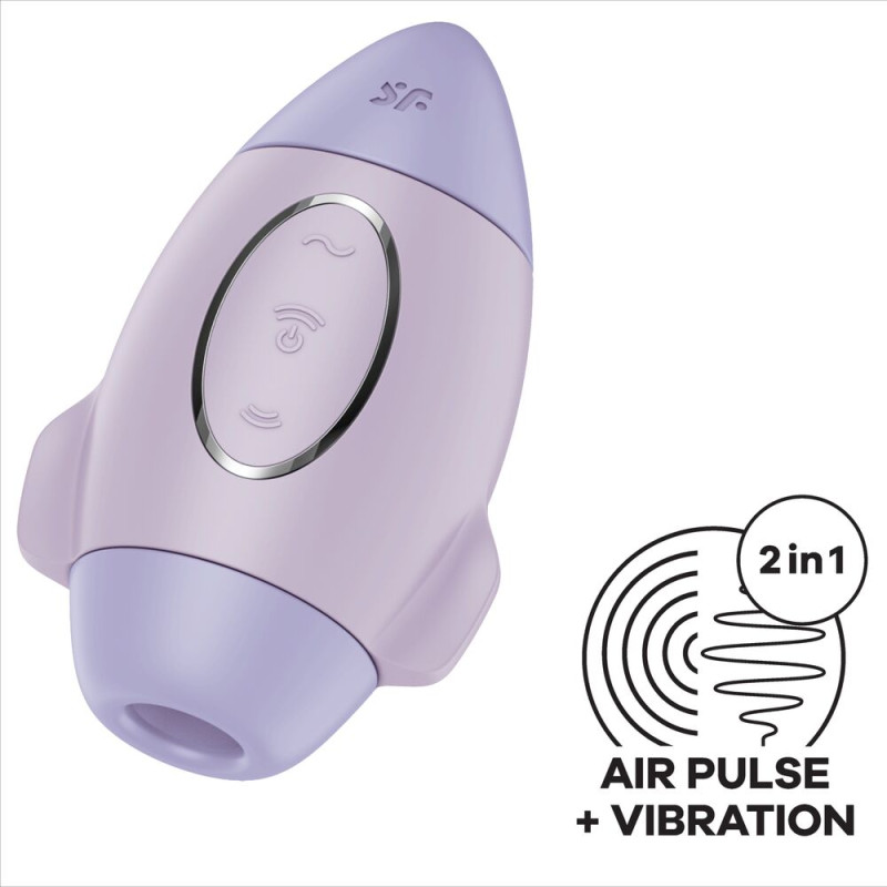 SATISFYER - MISSION CONTROL PETIT VIBRATEUR DOUBLE IMPULSION LILAS 3 