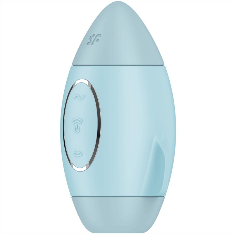 SATISFYER - MISSION CONTROL BLUE SMALL DOUBLE IMPULSE VIBRATOR 2 