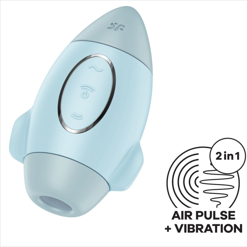 SATISFYER - MISSION CONTROL VIBRATORE PICCOLO BLU A DOPPIO IMPULSO 4 