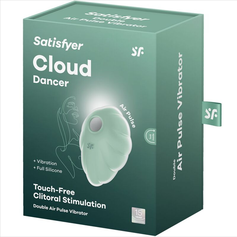 SATISFYER - VIBRATEUR CLOUD DANCER VERT AIR PULSE 4 