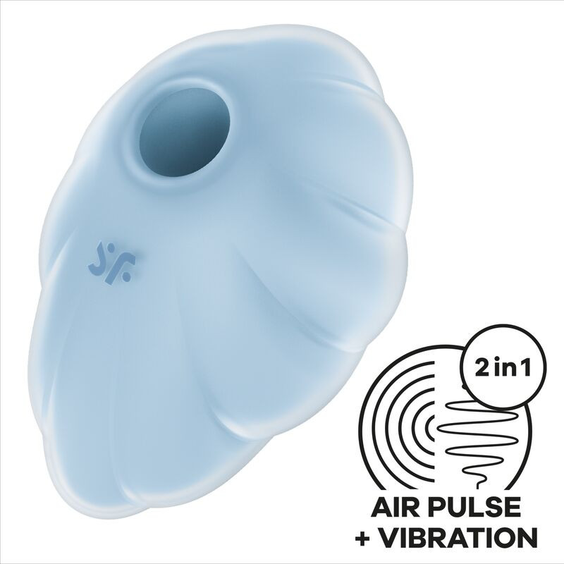 SATISFYER - VIBRATEUR CLOUD DANCER BLEU AIR PULSE 2 