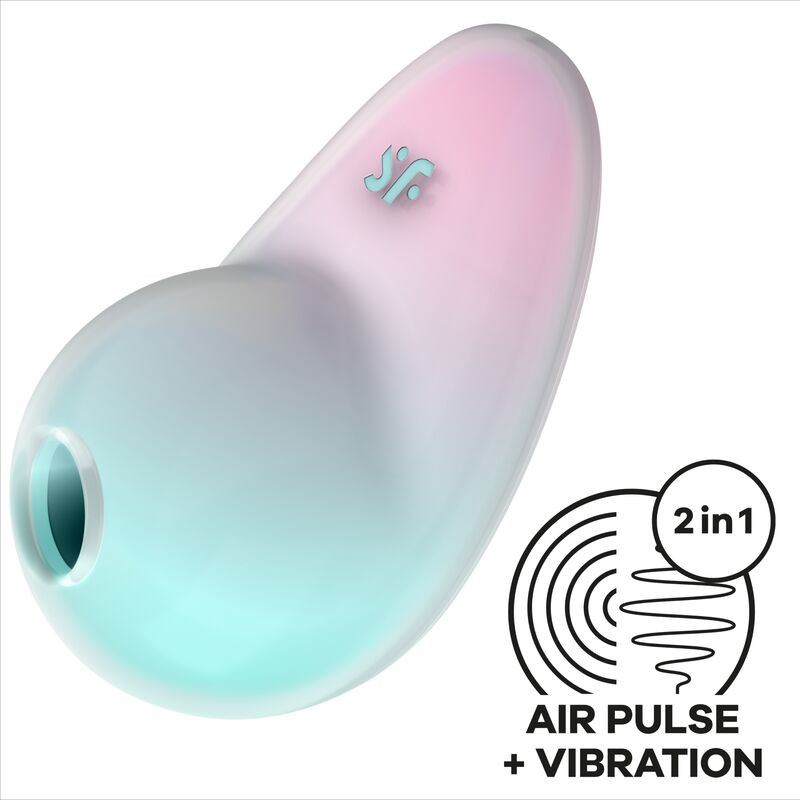 SATISFYER - STIMULATEUR PIXIE DUST BLEU AIR PLUSE 4 