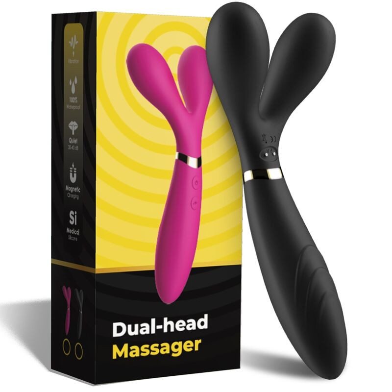 ARMONY - Y-WAND MASSAGER & VIBRATOR DOPPELKOPF SCHWARZ 4 