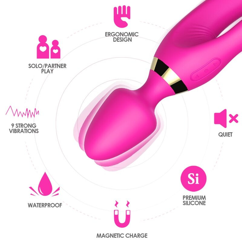 ARMONY - MASSAGGIATORE E VIBRATORE RABBIT FUCSIA 2 