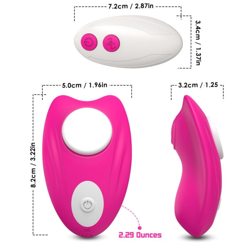 ARMONY - BUTTERFLY WEARABLE PANTIES VIBRATOR REMOTE CONTROL PINK 1 