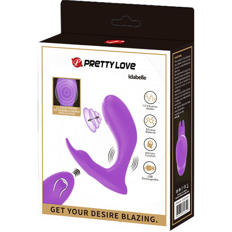 PRETTY LOVE - IDABELLE VIBRATION & PULSATION FERNBEDIENUNG VIOLETT 6 