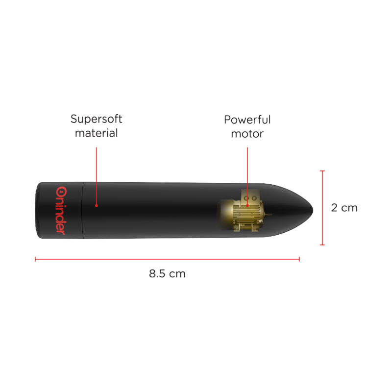 ONINDER - BERLIN BULLET VIBRATOR SCHWARZ 9 MODI 8,5 X 2 CM - KOSTENLOSE APP 4 