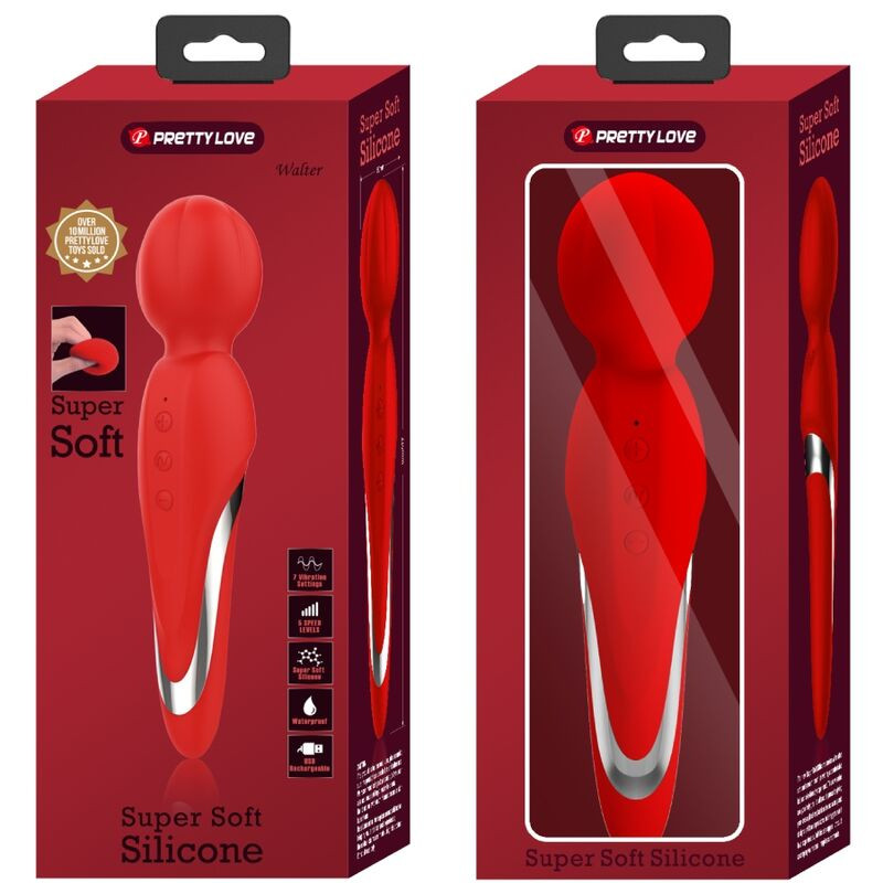 PRETTY LOVE - WALTER VIBRATOR WAND RED 8 