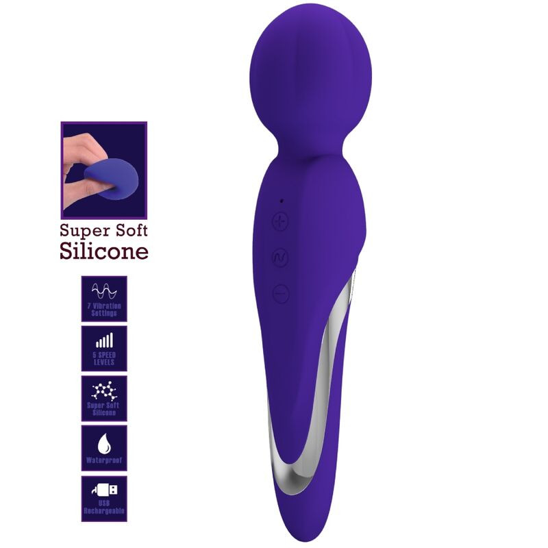 PRETTY LOVE - WALTER VIBRATOR WAND PURPLE 6 